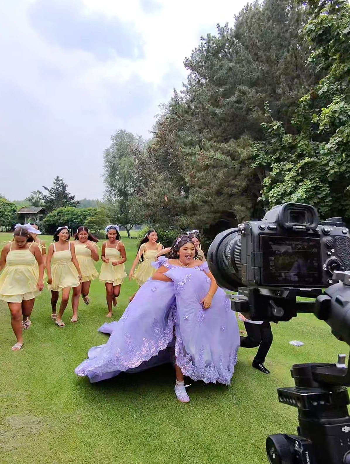 Behind the scenes quinceañera videography production by New Diamond Productions